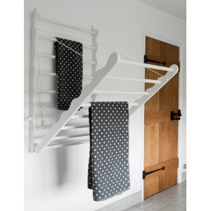 Brambly Cottage Wandmontierter Wäscheständer & Bewertungen | Wayfair.de